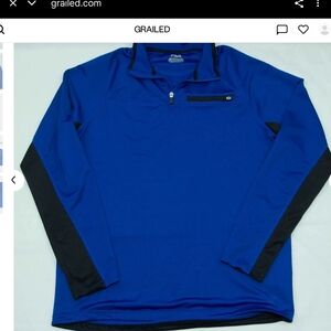 Fila Blue and Black Long Sleeve Shirt402